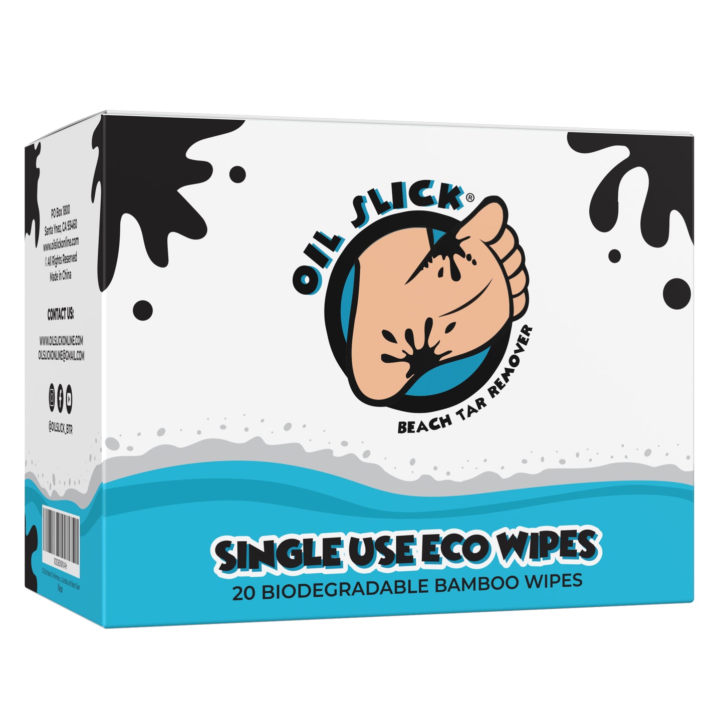 Oil Slick Beach Tar Remover Eco Wipes