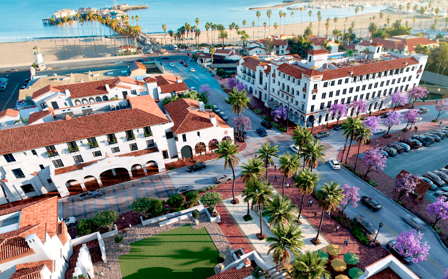 Santa Barbara Funk Zone neighborhood street scene