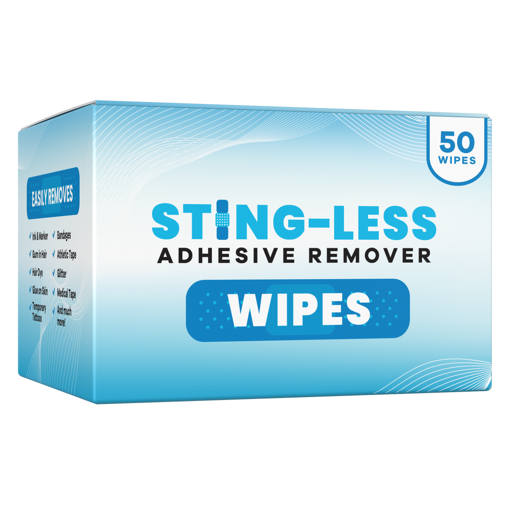 Sting-Less Adhesive Remover Wipes